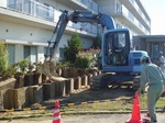 ケアハウス旧浄化槽撤去作業